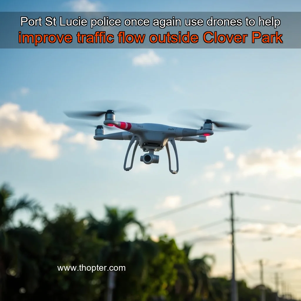 Read more about the article Port St  Lucie police once again use drones to help improve traffic flow outside Clover Park