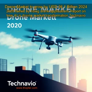 Artistic representation for Drone Market to grow by USD 36 1 Billion 2024 2028 fueled by rising drone applications Report on how AI is driving market transformation Technavio