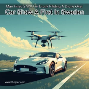 Artistic representation for Man Fined 2 900 For Drunk Piloting A Drone Over Car Show A First In Sweden