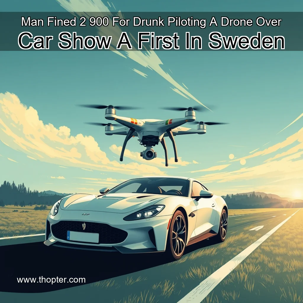 Artistic representation for Man Fined 2 900 For Drunk Piloting A Drone Over Car Show A First In Sweden