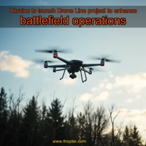 Artistic representation for Ukraine to launch Drone Line project to enhance battlefield operations