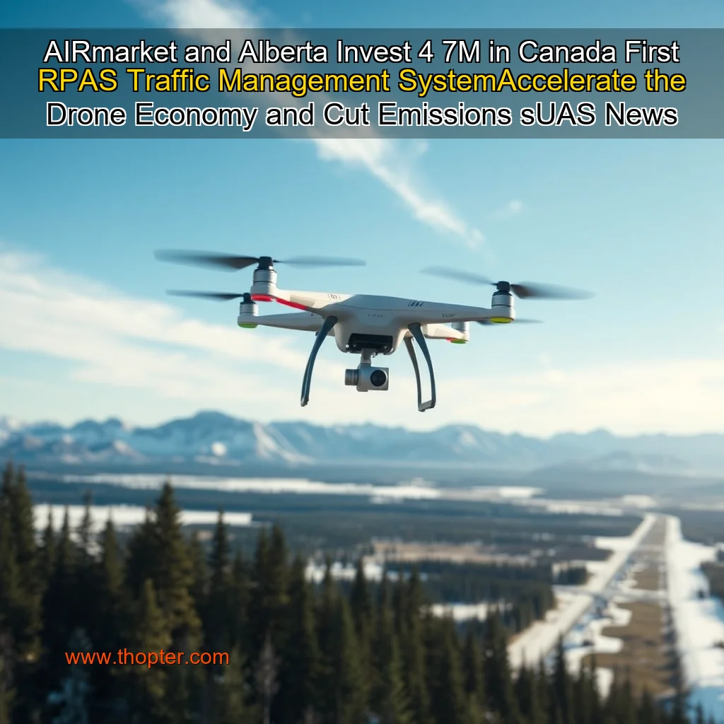 You are currently viewing AIRmarket and Alberta Invest 4  7M in Canada First RPAS Traffic Management SystemAccelerate the Drone Economy and Cut Emissions   sUAS News
