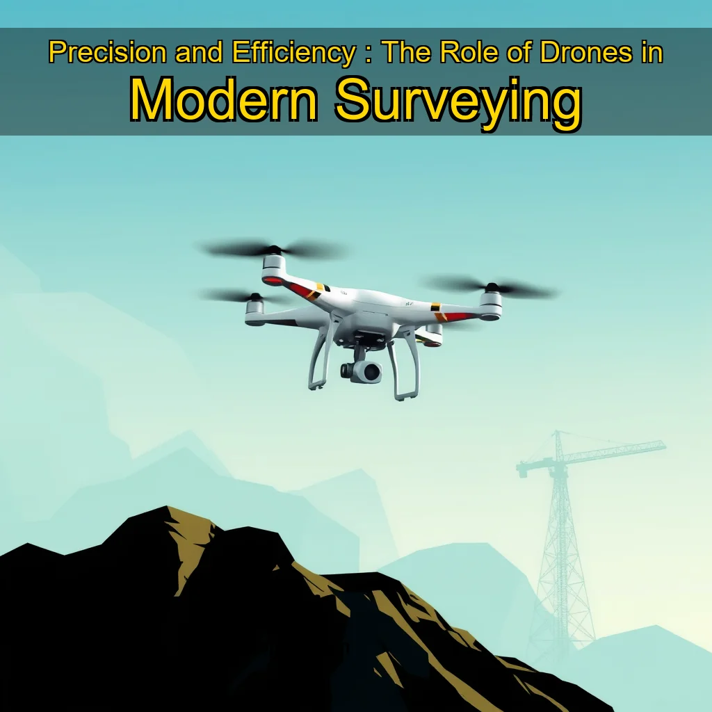 Artistic representation for Precision and Efficiency : The Role of Drones in Modern Surveying