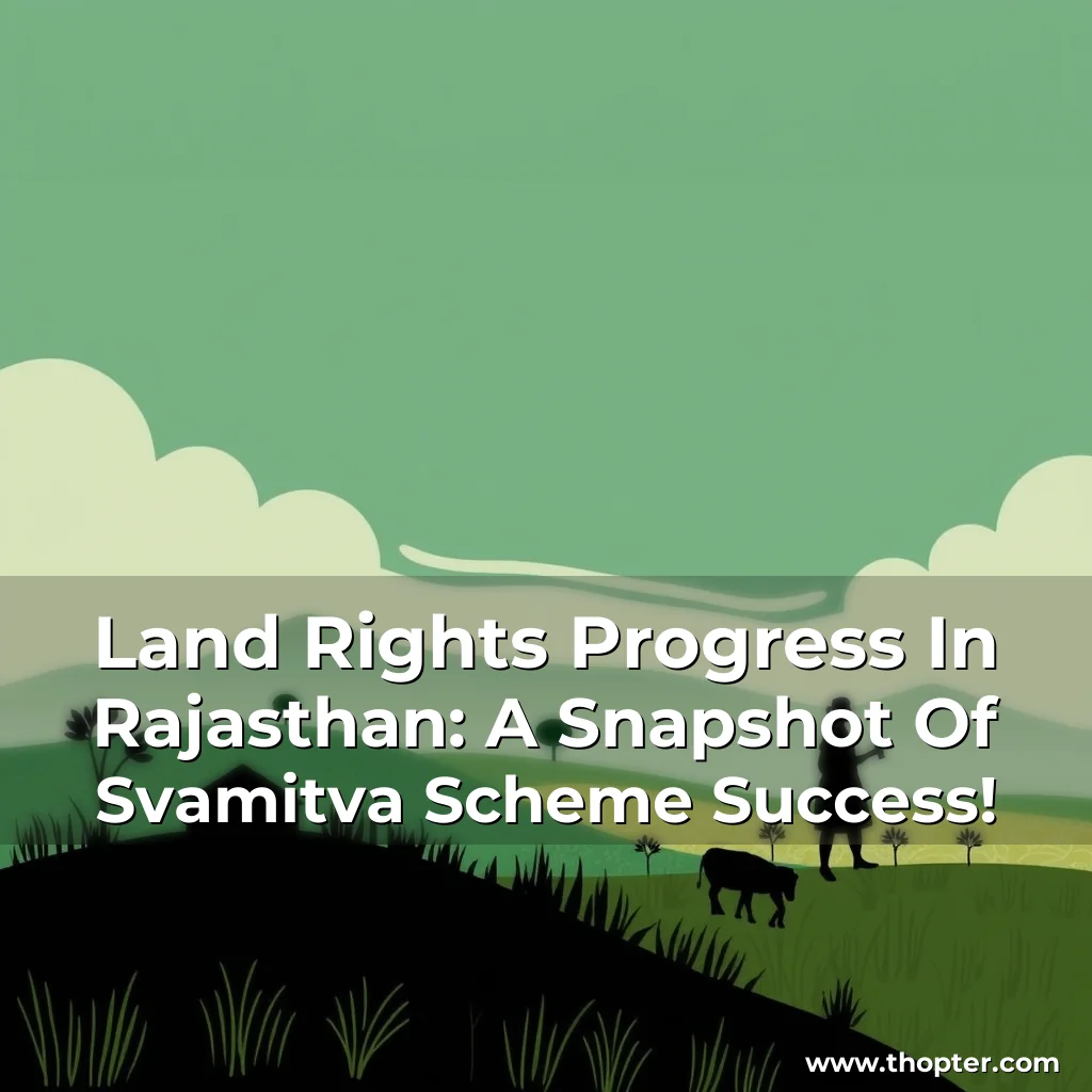 You are currently viewing Land Rights Progress In Rajasthan: A Snapshot Of Svamitva Scheme Success!