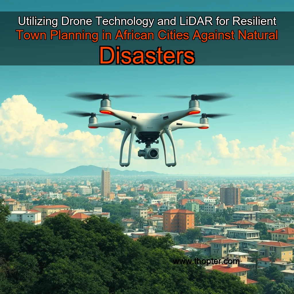 Artistic representation for Utilizing Drone Technology and LiDAR for Resilient Town Planning in African Cities Against Natural Disasters
