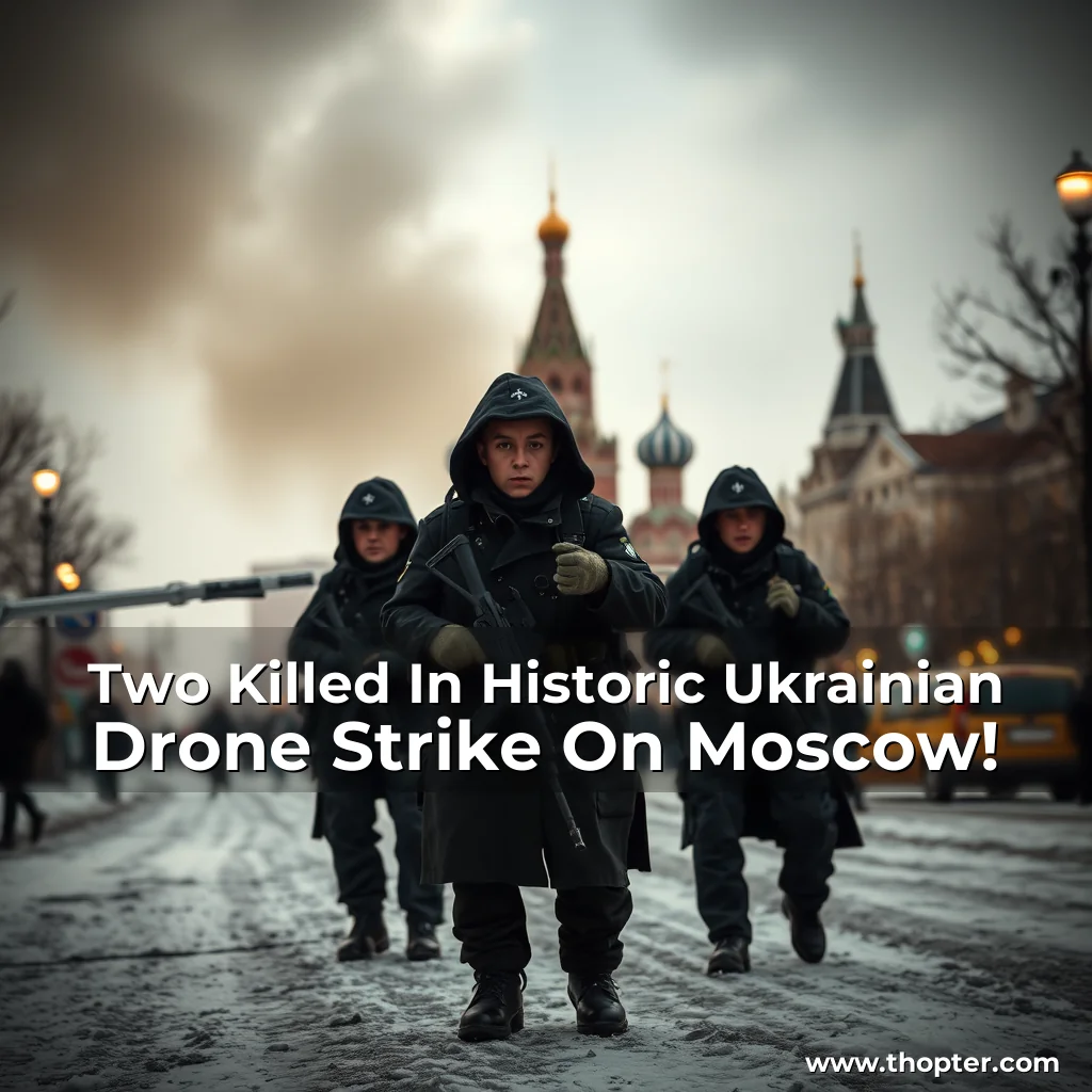 Artistic representation for Two Killed In Historic Ukrainian Drone Strike On Moscow!