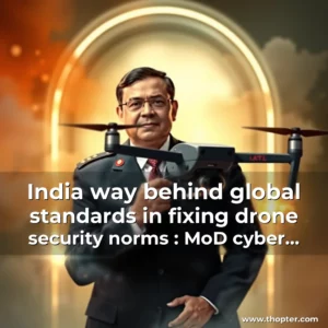 Read more about the article India way behind global standards in fixing drone security norms : MoD cyber advisor