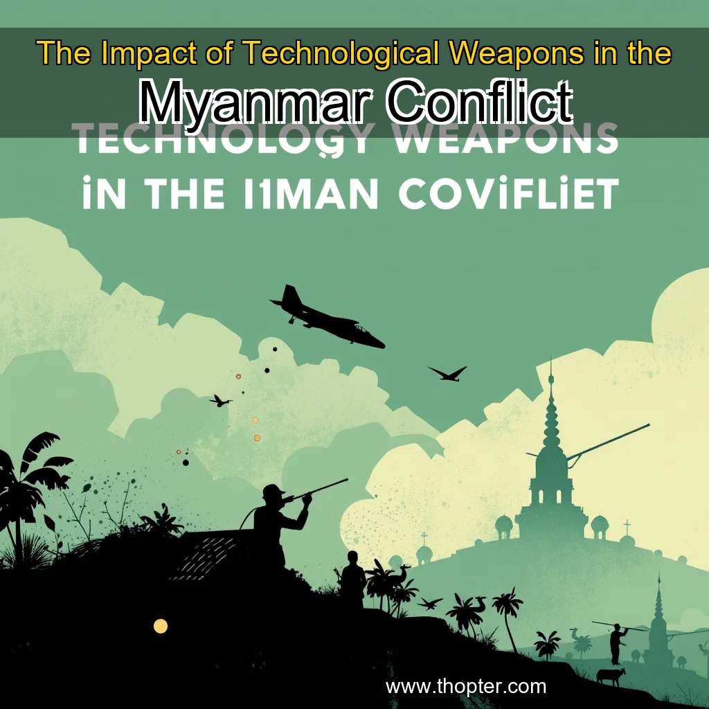 Artistic representation for The Impact of Technological Weapons in the Myanmar Conflict