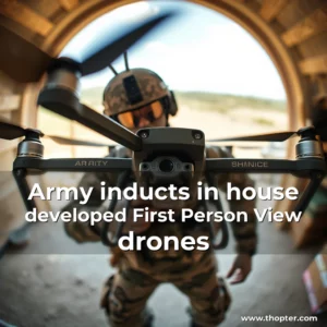 Read more about the article Army inducts in  house developed First Person View drones