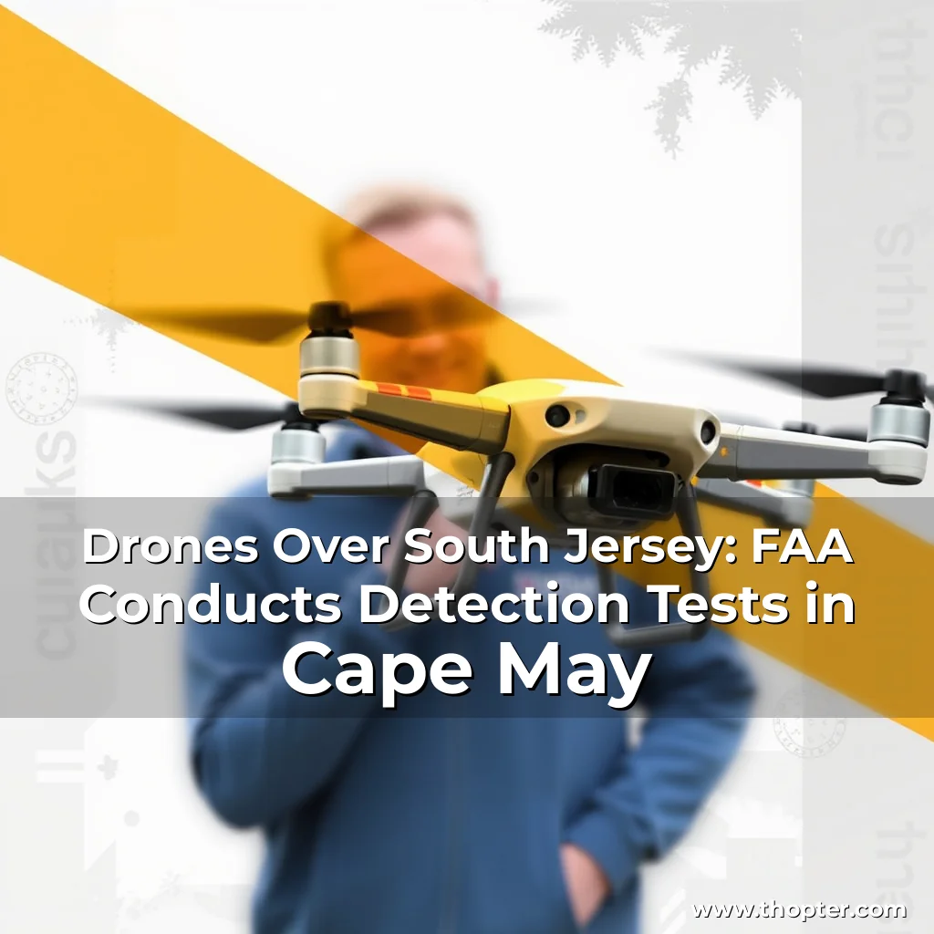 Artistic representation for Drones Over South Jersey: FAA Conducts Detection Tests in Cape May