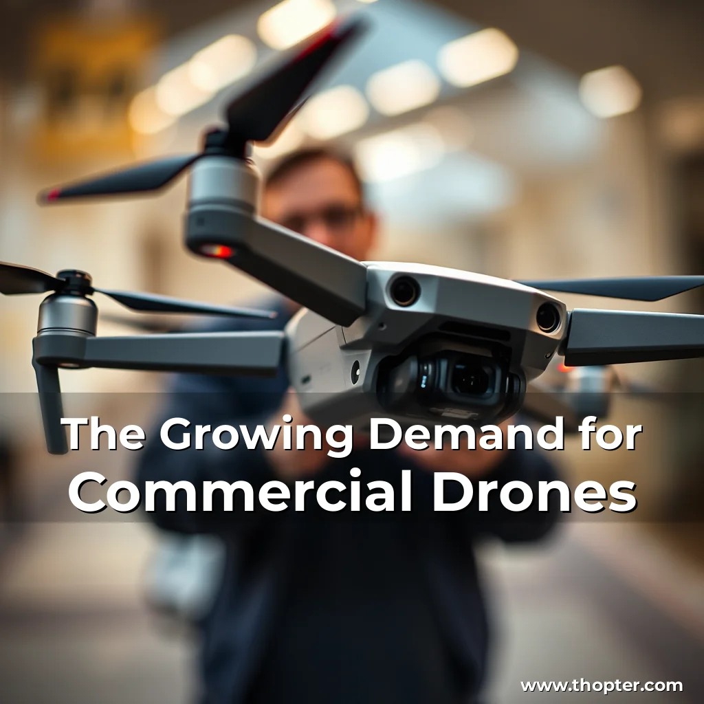 Artistic representation for The Growing Demand for Commercial Drones