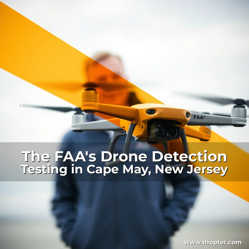 Artistic representation for The FAA's Drone Detection Testing in Cape May, New Jersey