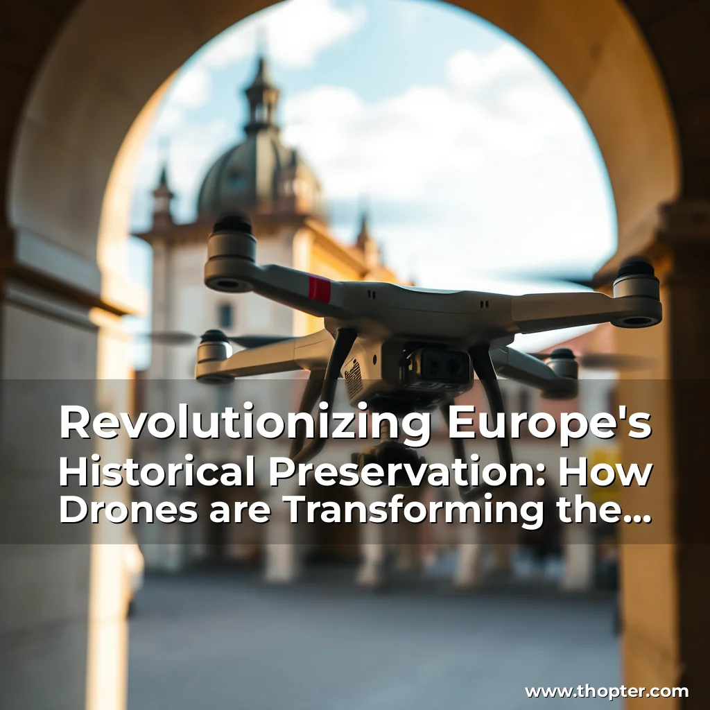 Artistic representation for Revolutionizing Europe's Historical Preservation: How Drones are Transforming the Field