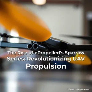 Artistic representation for The Rise of ePropelledβs Sparrow Series: Revolutionizing UAV Propulsion