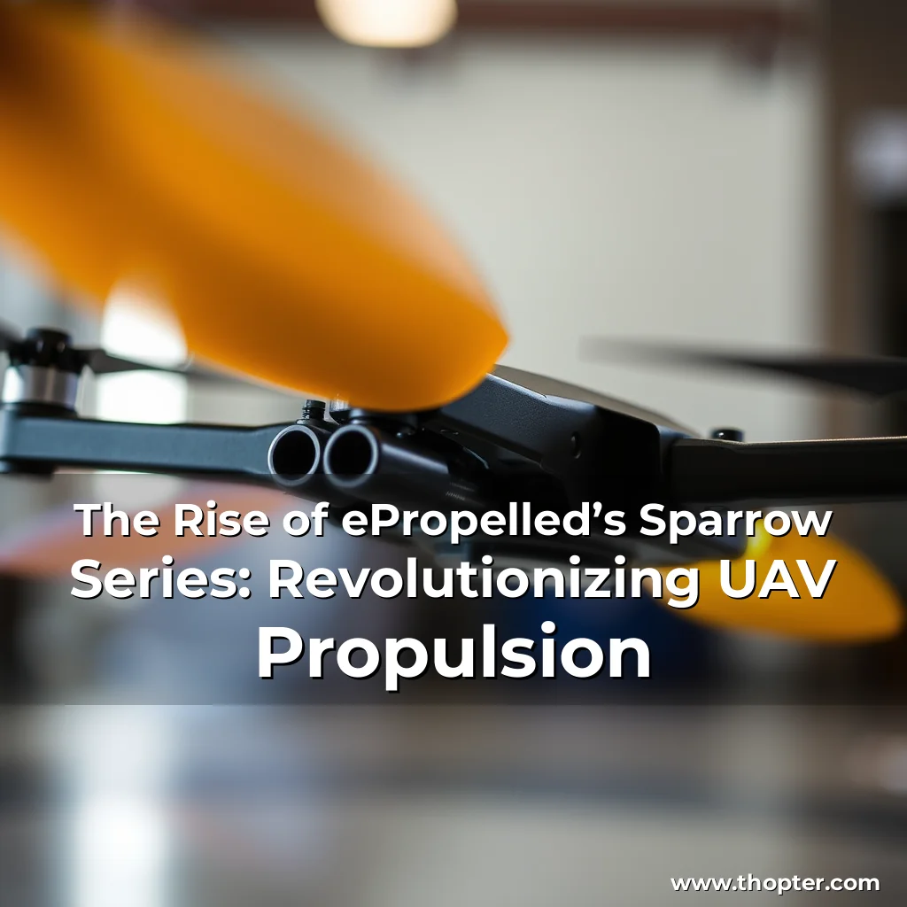Artistic representation for The Rise of ePropelled’s Sparrow Series: Revolutionizing UAV Propulsion