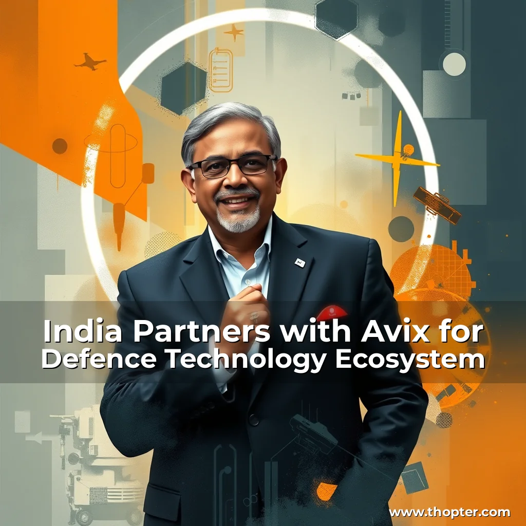 Artistic representation for India Partners with Avix for Defence Technology Ecosystem