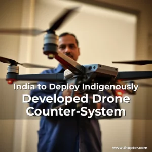 Artistic representation for India to Deploy Indigenously Developed Drone Counter-System